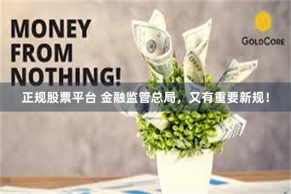正规股票平台 金融监管总局，又有重要新规！