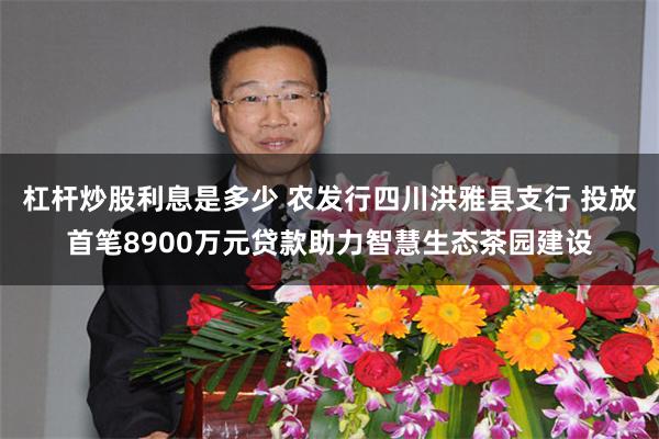 杠杆炒股利息是多少 农发行四川洪雅县支行 投放首笔8900万元贷款助力智慧生态茶园建设