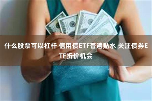 什么股票可以杠杆 信用债ETF普遍贴水 关注债券ETF折价机会